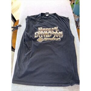 Harley-Davidson Loma Linda CA Graphic Bar & Shield Black Sleeveless T-Shirt XL